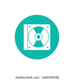 Cd-Block-Stil-Icon-Design, Musik-Melodie Musik-Musik und Komposition Thema Vektorillustration Illustration