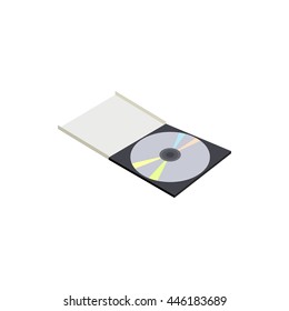 CD box icon in cartoon style on a white background