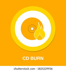 cd burn icon. flat illustration of cd burn vector icon for web