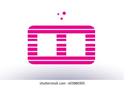 cd c d alphabet letter logo pink purple line stripe company design template creative abstract vector