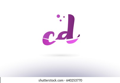 cd c d calligraphy alphabet letter logo 