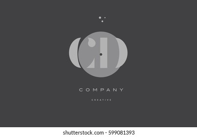 cd c d  grey modern stylish alphabet dot dots eps company letter logo design vector icon template 