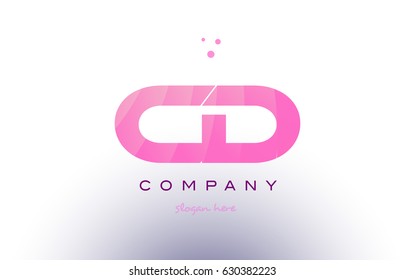 cd c d letter alphabet text pink purple dots creative company logo vector icon design template
