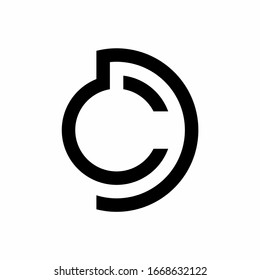 CD C D letter logo design vector