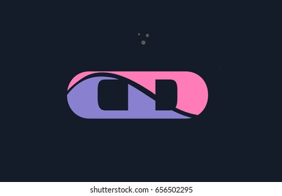 cd c d pink blue alphabet letter logo purple font creative text dots company vector icon design template