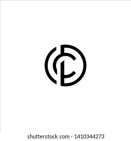 CD or C or DC or D initial letter logo design template