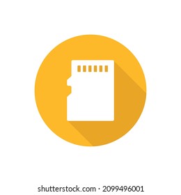 CD card flat icon with shadow