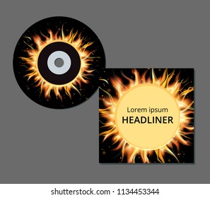 cd and case in fire and flames