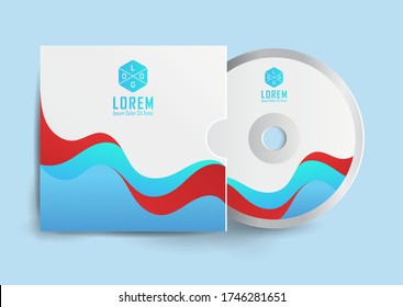 Cd case label and cd disc label design template, cd case isolated, vector realistic isolated disk, cd box and disc mockup.