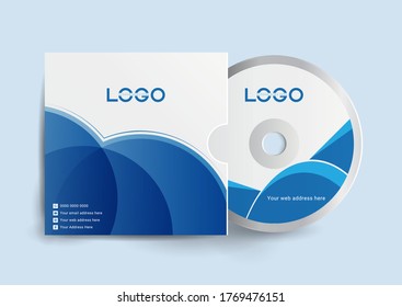 Cd case label and cd disc label design template, cd case isolated, vector realistic isolated disk, cd box and disc mockup.