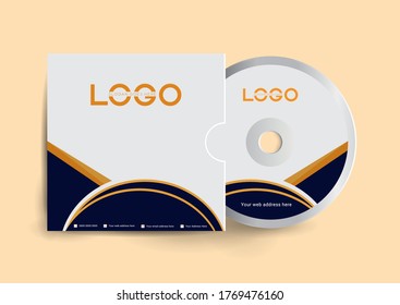 Cd case label and cd disc label design template, cd case isolated, vector realistic isolated disk, cd box and disc mockup.