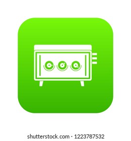 CD changer icon digital green for any design isolated on white vector illustration