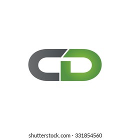 CD company linked letter logo green