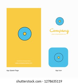 CD Company Logo App Icon and Splash Page Design. Creative Business App Design Elements