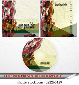 CD cover. Abstract design with autumn colors. - vector illustration.