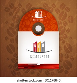 CD cover art corporate identity Menu Restaurant Background coffee beans brown