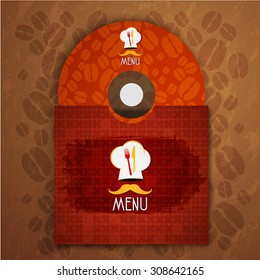 CD cover art corporate identity Menu Restaurant Background coffee beans brown