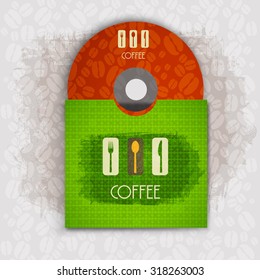 CD cover art corporate identity Menu Restaurant Background coffee beans