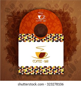 CD cover art corporate identity Menu Restaurant Background coffee beans