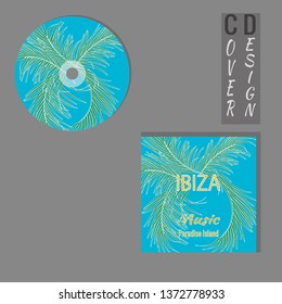CD cover design with copy space. Presentation design template. Vector ilustration.