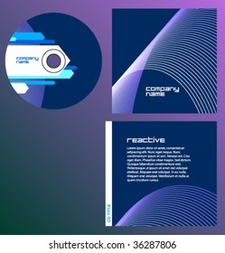 CD cover design with copy space, vector.
