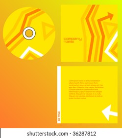 CD cover design with copy space, vector.