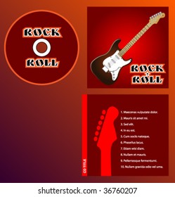 CD cover design with copy space, vector.