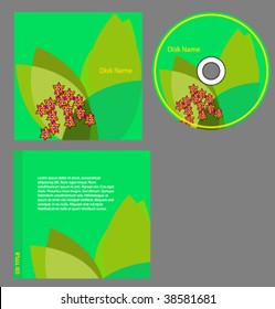 CD cover design with copy space, vector.