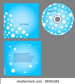  CD cover design with copy space, vector.