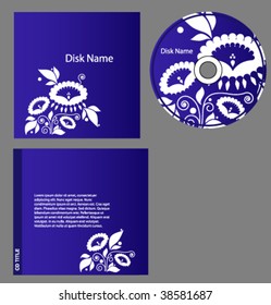  CD cover design with copy space, vector.