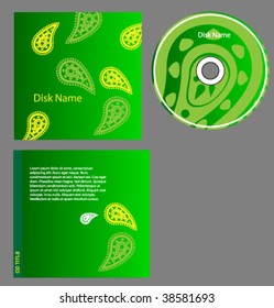  CD cover design with copy space, vector.