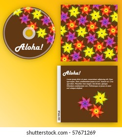 CD cover design with copy space, vector.