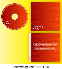 CD cover design with copy space, vector.