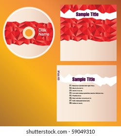 CD cover design with copy space, vector.