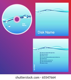 CD cover design with copy space, vector.