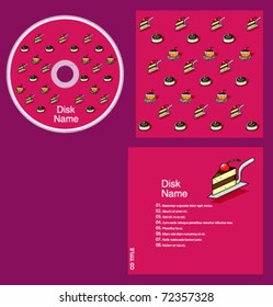 CD cover design with copy space, vector.