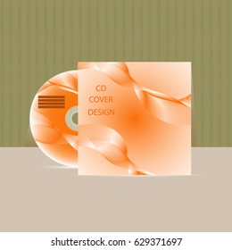 CD COVER DESIGN. CD or DVD for multimedia. Vector cover and disc.