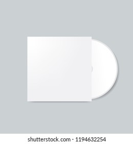 CD cover design mockup vector