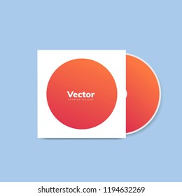 CD cover design mockup vector