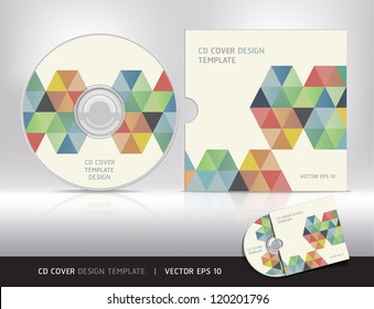 Cd cover design template.  Abstract background Vector illustration.