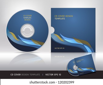 Cd cover design template.  Abstract background Vector illustration.