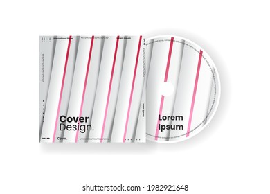 Cd cover design template. Abstract background Vector illustration.