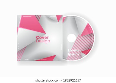 Cd cover design template. Abstract background Vector illustration.