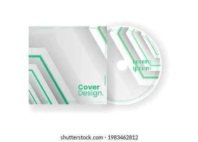 Plantilla de diseño de portada Cd. Resumen de la ilustración del vector de fondo.