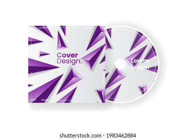 Cd cover design template. Abstract background Vector illustration.