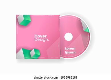 Plantilla de diseño de portada Cd. Resumen de la ilustración del vector de fondo.