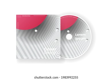 Cd cover design template. Abstract background Vector illustration.