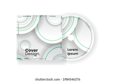 Cd cover design template. Abstract background Vector illustration.