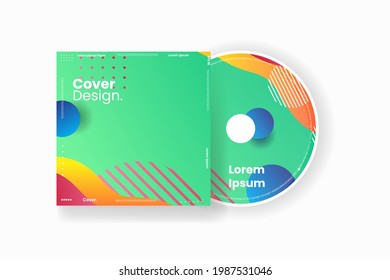 Plantilla de diseño de portada Cd. Resumen de la ilustración del vector de fondo.