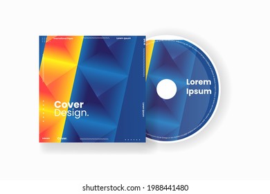 Cd cover design template. Abstract background Vector illustration.